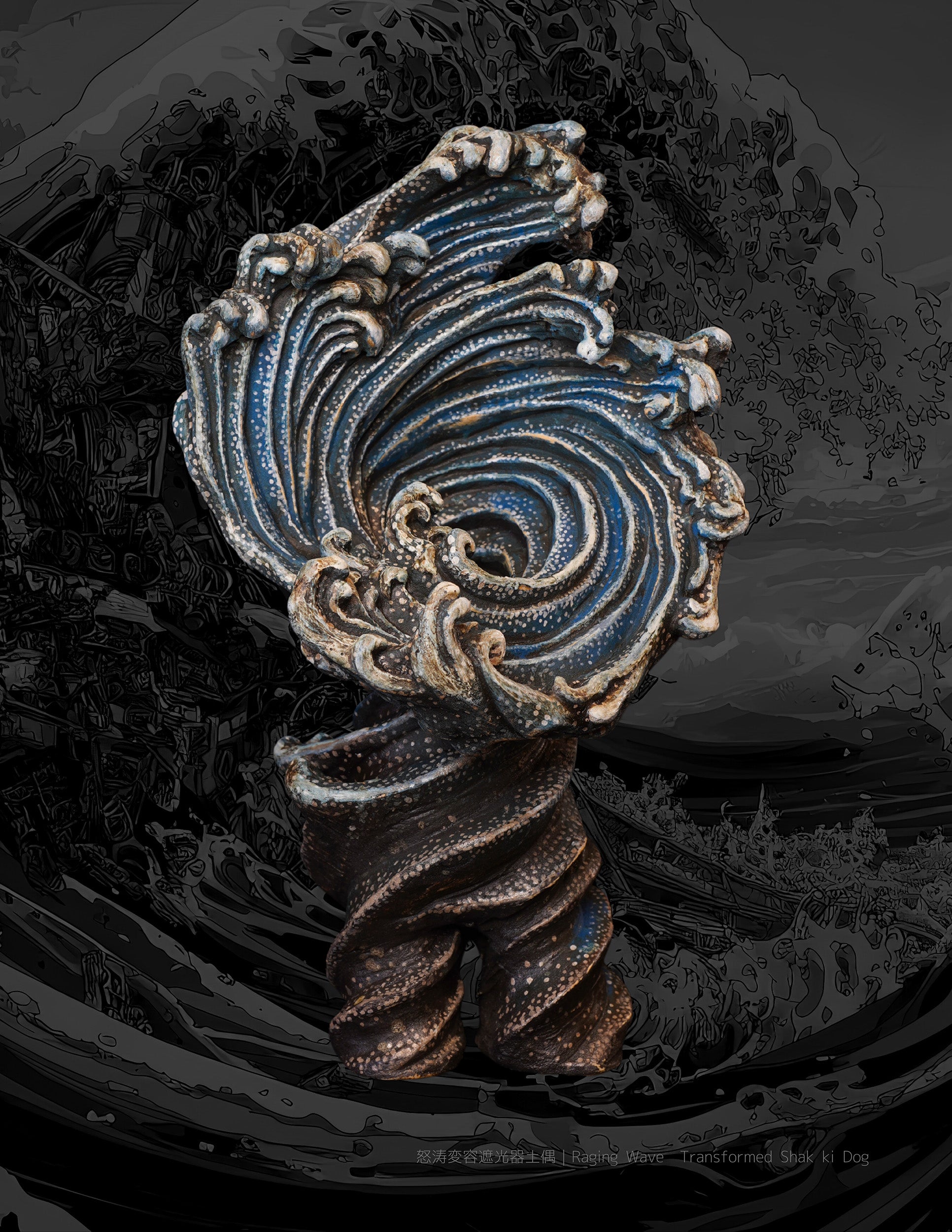 Raging Wave–Transformed Shakōki Dogū   怒涛変容遮光器土偶