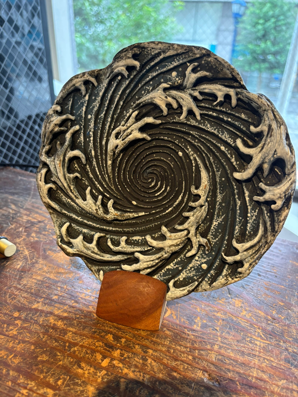 HOKUSAI　Homage piece　-The Raging Whirlpool Plate-